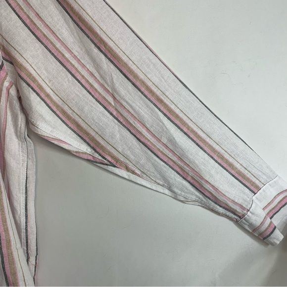 NWT GAP Linen Blend Striped Button Down Top, size XXL - Picture 6 of 12